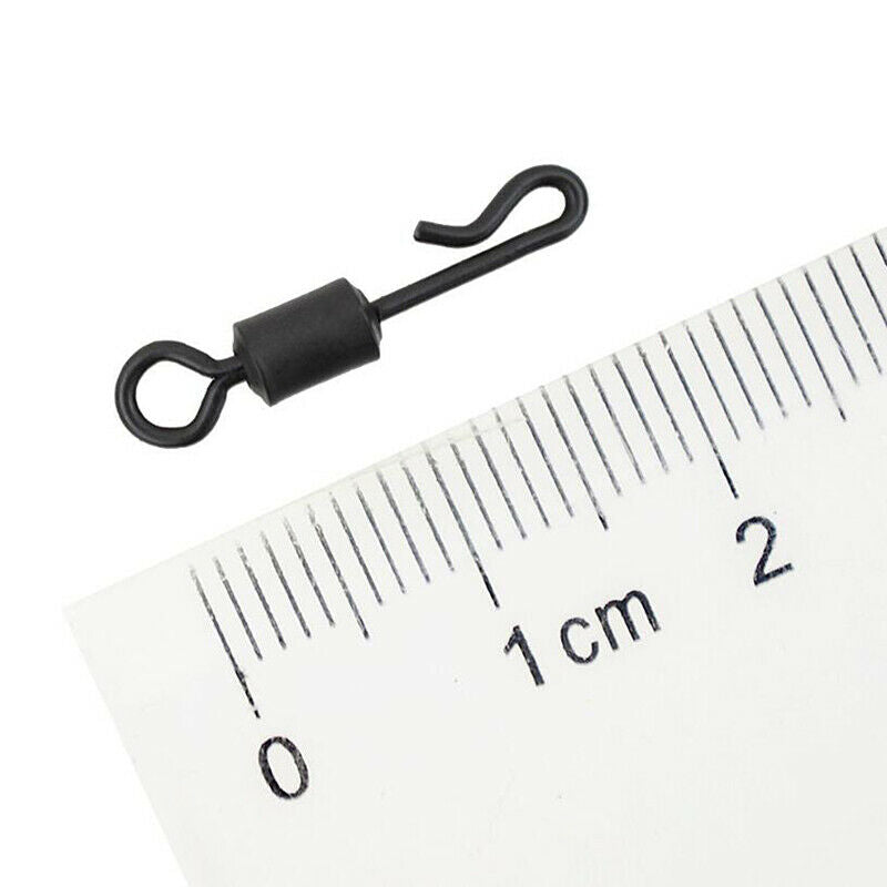 25Pcs Q-Shaped Quick Change Rolling Swivels Fishing Terminal Tackle Acces.l8