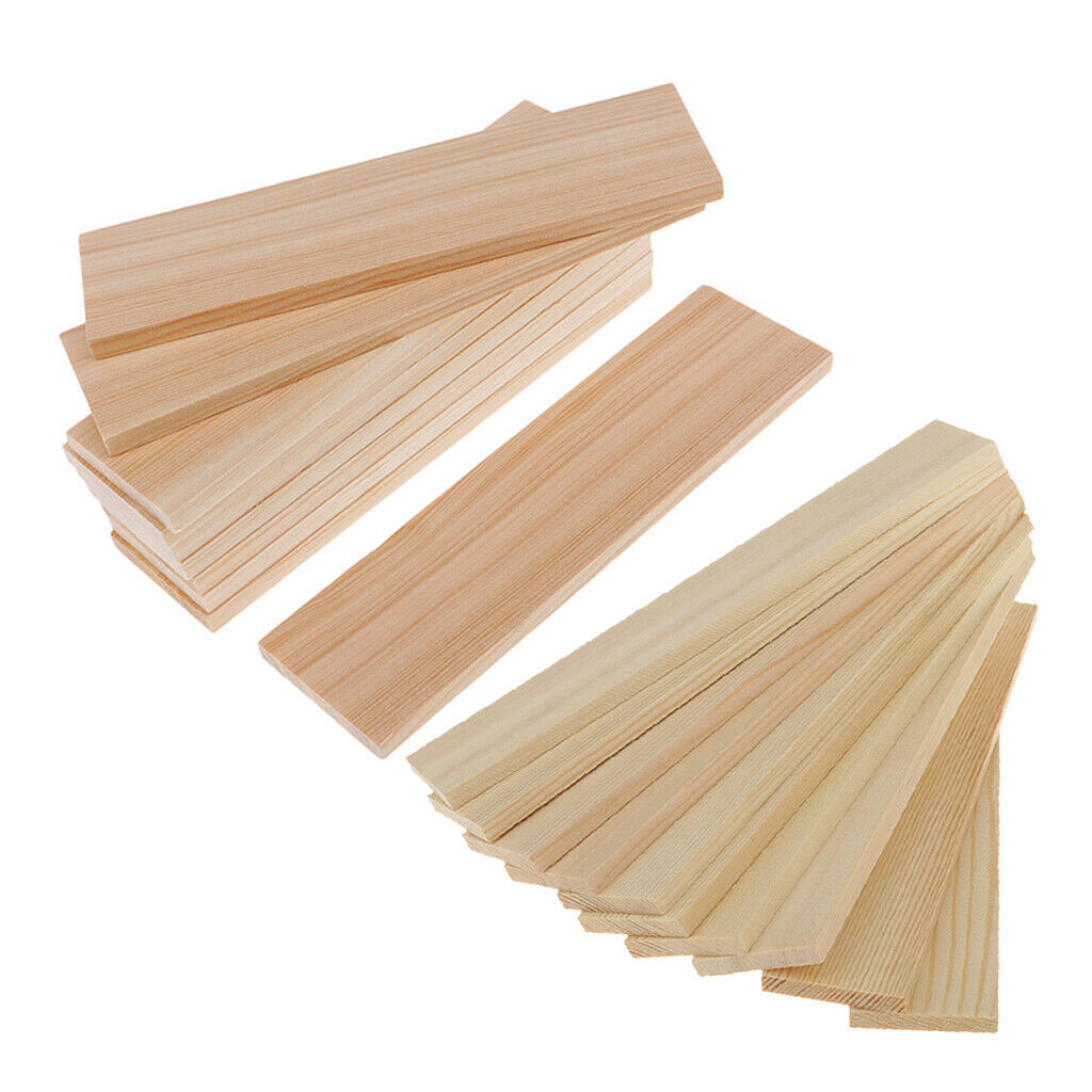 20 Pieces Blank Pine Wood Boards Unfinished Wood Sheets For Crafts, Models &