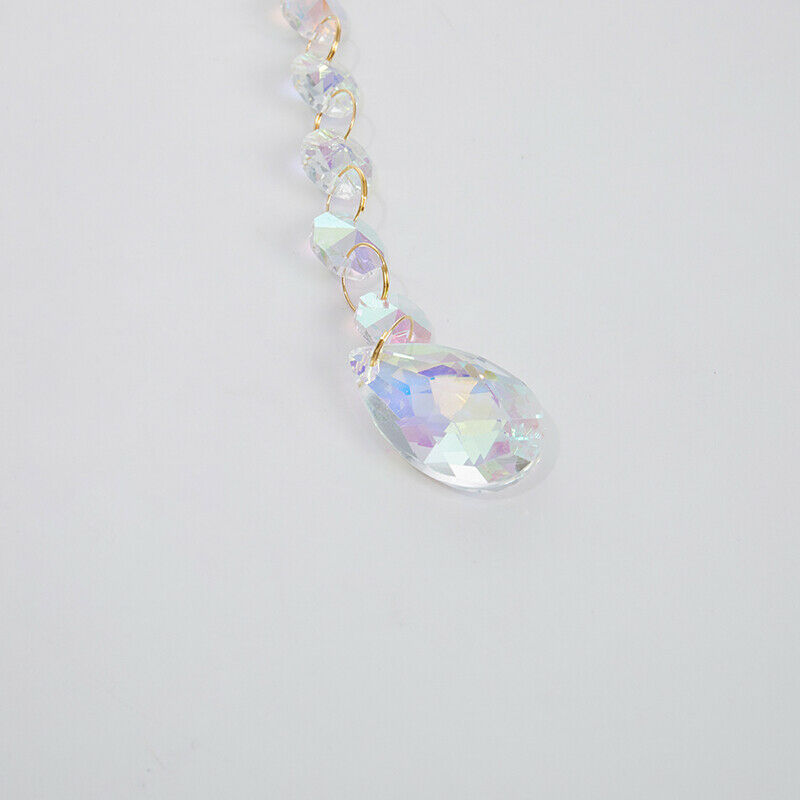 Crystal Curtains Pendant AB Coating Prisms Suncatcher Rainbow Wind Chimes DI DF
