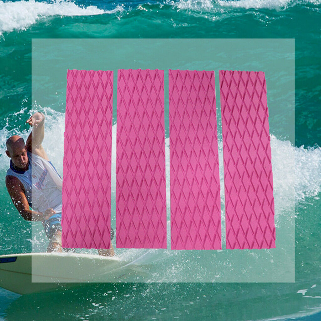 Non- Surfboard Traction Pad Deck Mat EVA Foam for Skimboard - Pink, 31x8CM