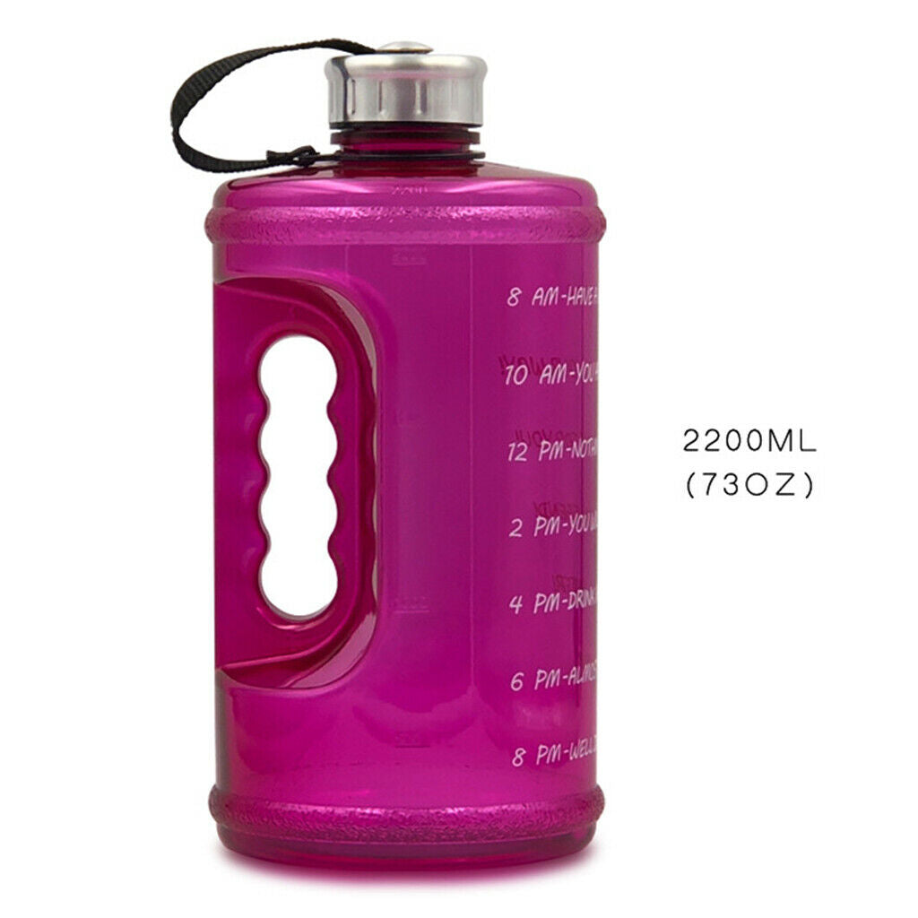 2x Water Bottle Reusable Drinking Jug Outdoor Biking Gym Camping 73 oz