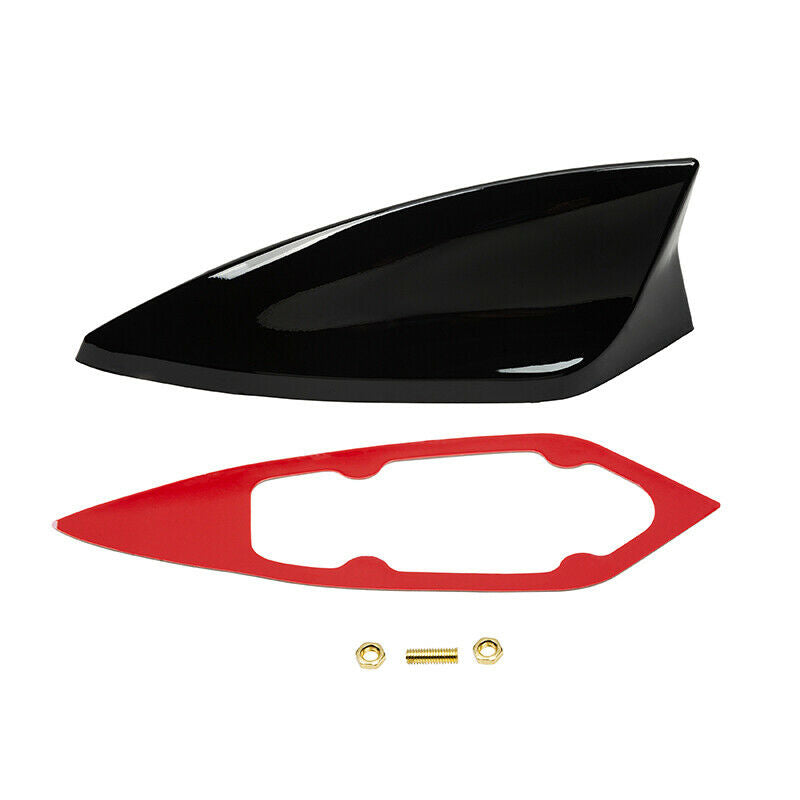 1x Black Car Roof Shark Fin Style Antenna AM/FM Radio Signal Aerial Decor Cover