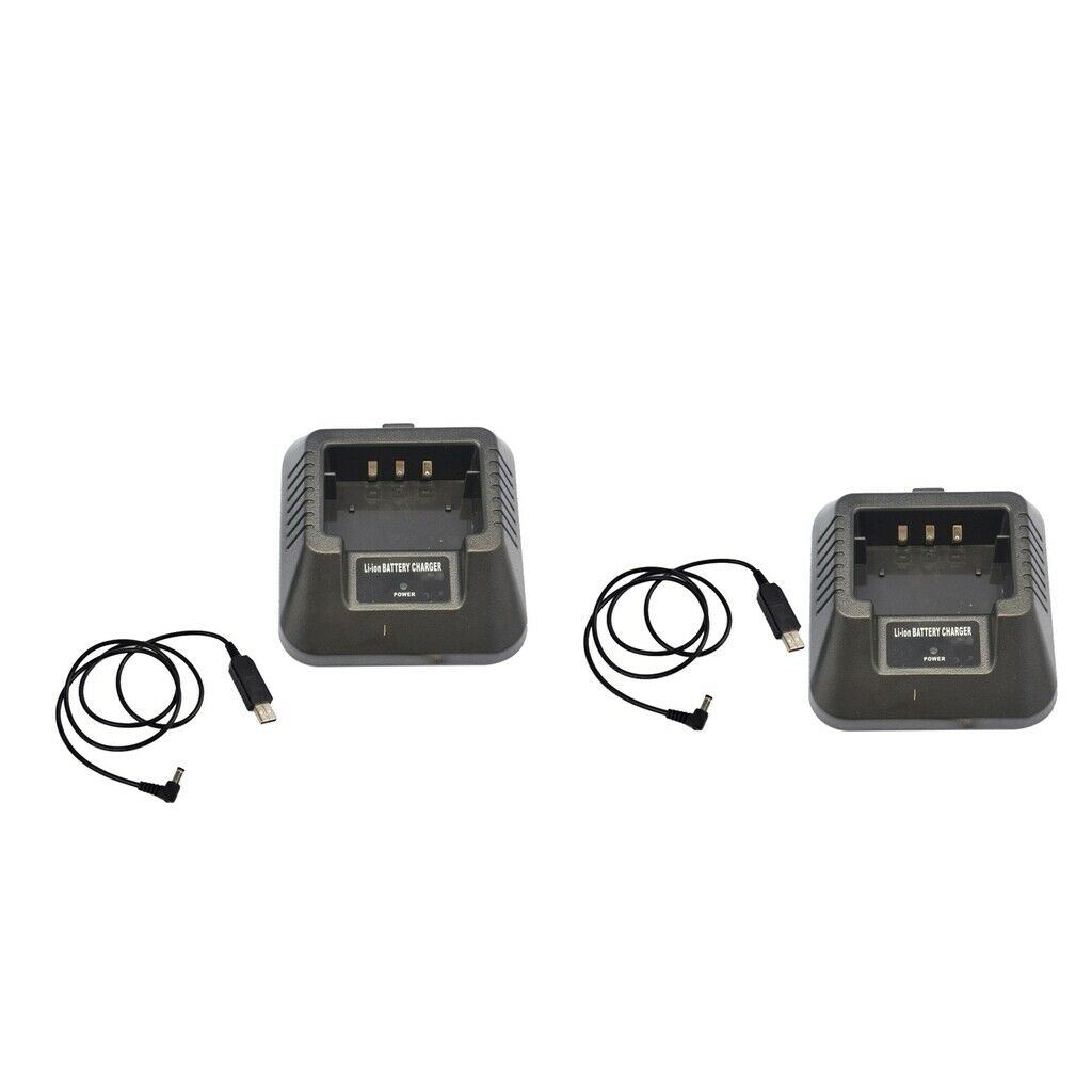 2Pieces USB Charger Adapter for Baofeng UV-5R DM-5R BF-F8HP Plus 2-Way Radio