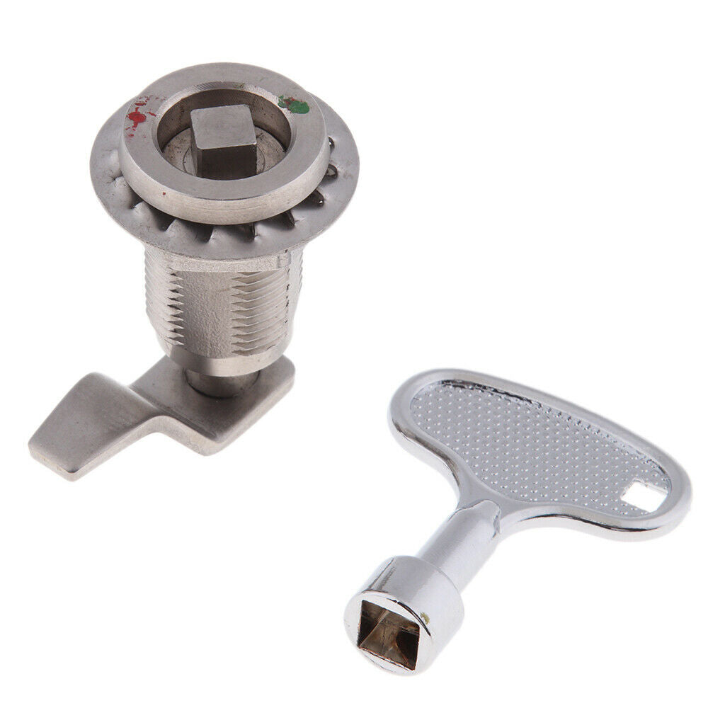Cabinet door metal security cladding Cam Lock with square key