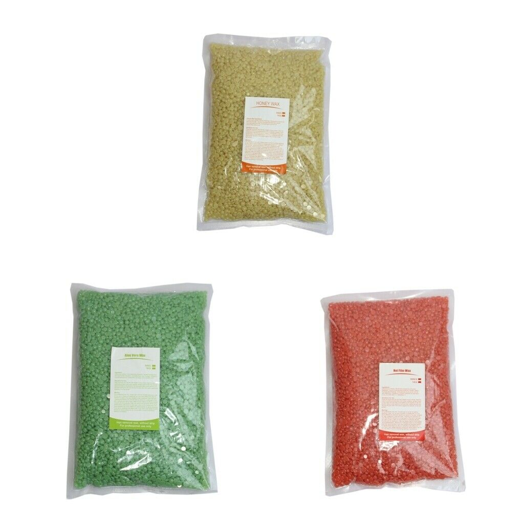 3x Hard Wax Beans Stripless Delilatory Painless Hair Removal for Salon Home