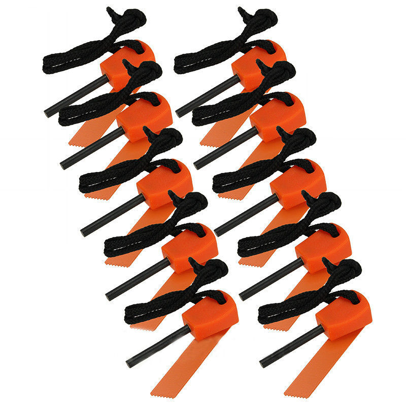 10PCS mini Emergency Flint Fire Starter Rod Lighter Magnesium camping tool kits