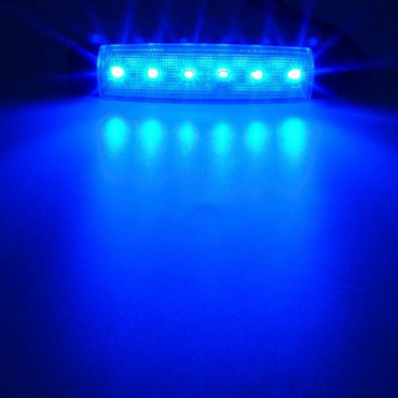 6PC Waterproof Marine Grade 12 volt Large  Blue LED Courtesy Lights