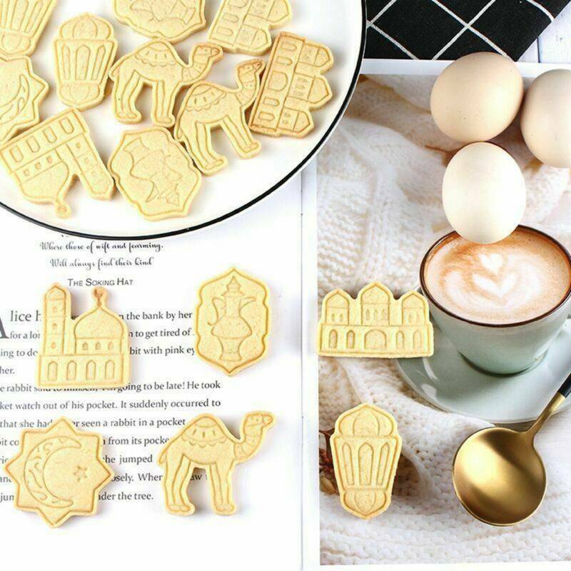 6 sets of cookie cutters Cake Baking DIY Tools EID MUBARAK Ramadan Biscuit Mold