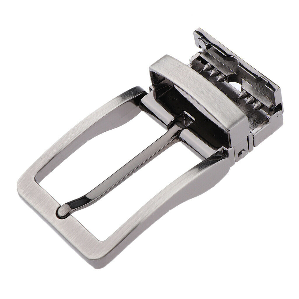 3x Reversible Metal Men Boys Belt Buckle Single Prong Rectangle Pin Buckle