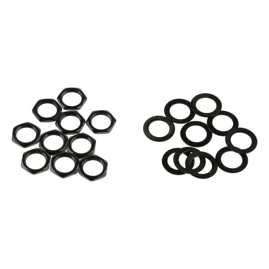 10 Set Guitar   Nut Washer for Electric Guitar Repalcement Parts Black