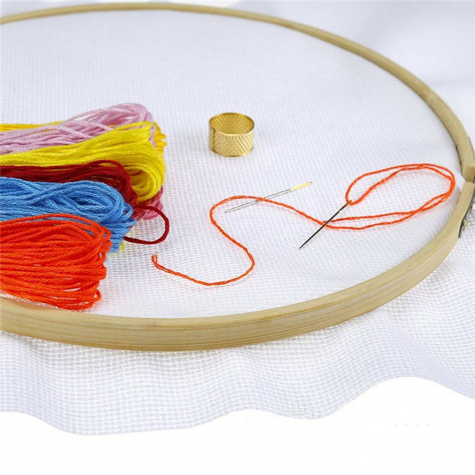 50 Colorful Cross Stitch Kits Starter Fabric-Set Kit Tools Gift for Adults Kids