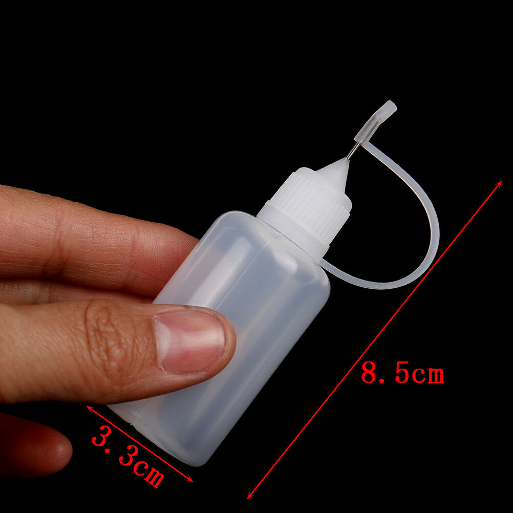 5Pcs 30ml plastic DIY paper quilling glue applicator needle squeeze bottl.l8