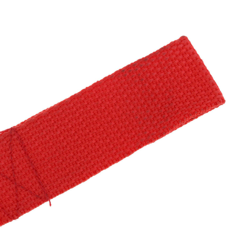 2x Polyester Red Winch Hook Pull Strap Universal ATV Parts 8cm/3.15 Inch