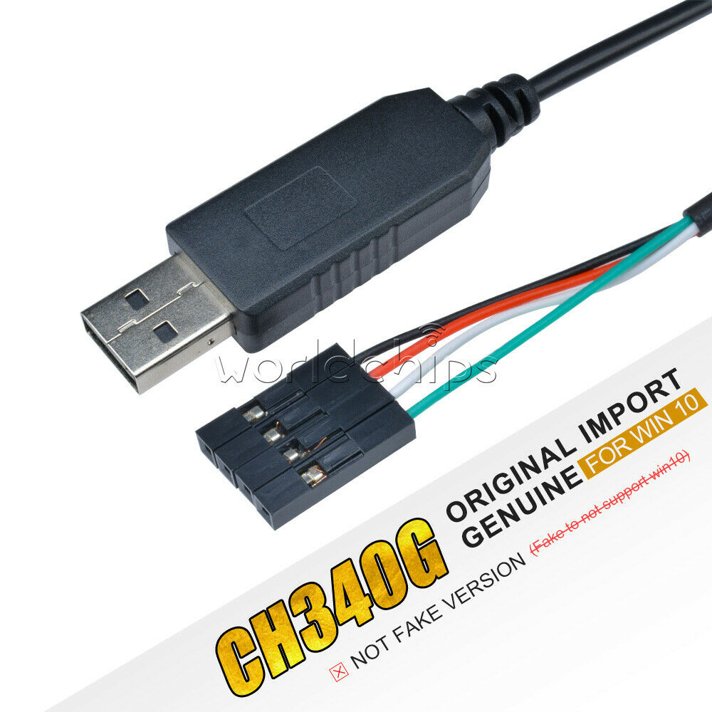 CH340G to TTL RS232 Serial 5V USB Cable with WIN10 for Arduino AVR MCU ARM