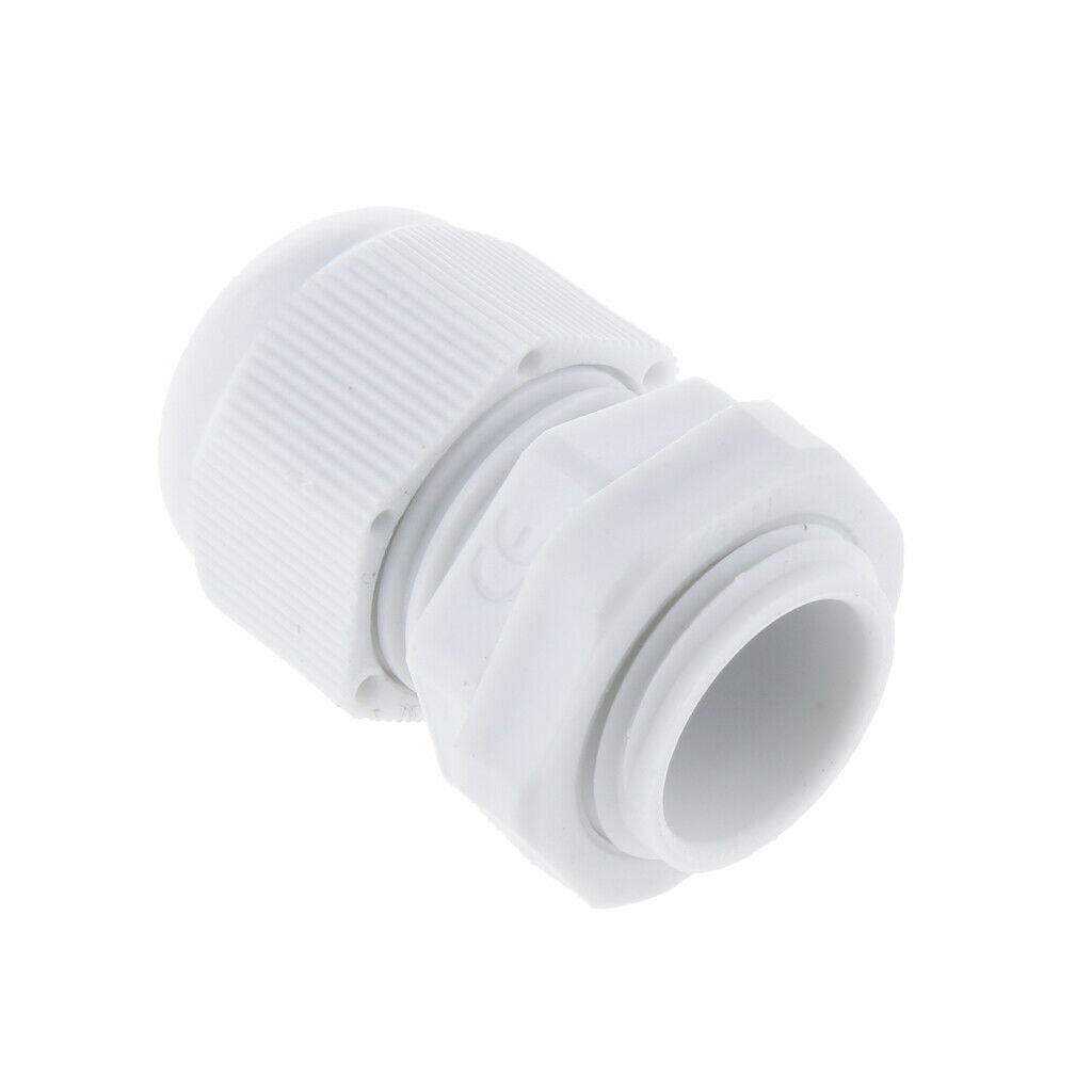 10PCS PG11 White Plastic IP68 Waterproof Cable Gland Connector 5-10mm