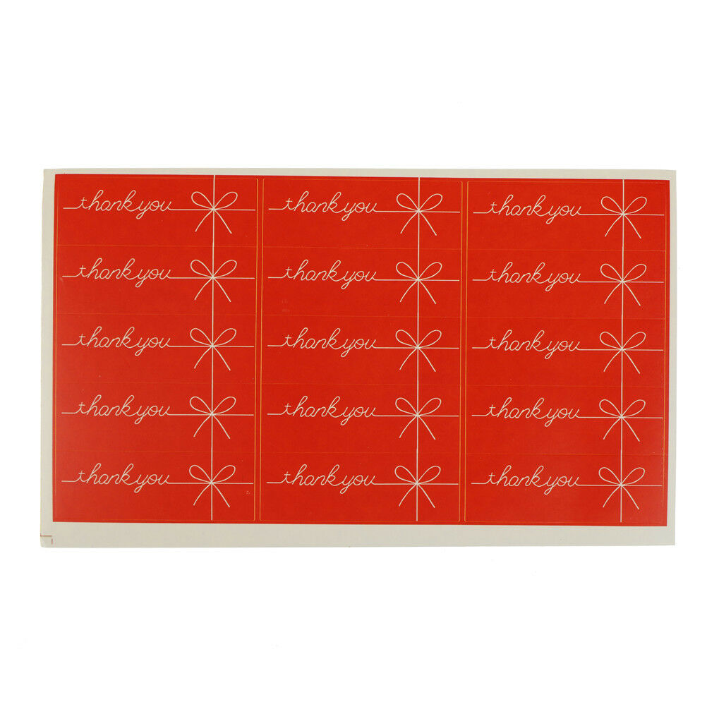 75pcs/set Thank You Red Label Stickers For Gift Cake Baking Sealing Hang T.l8