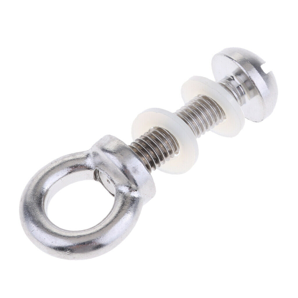 M6 6mm x 62mm Stainless Steel Eye Bolt Nut & Washer with Ring Marine Grade