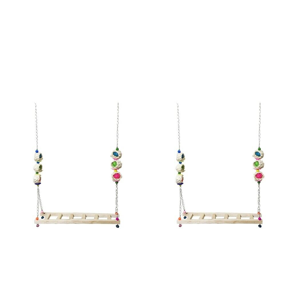 2x Handmade Chicken Ladder Parrots Perch Stand Chicken Large Birds Parrots