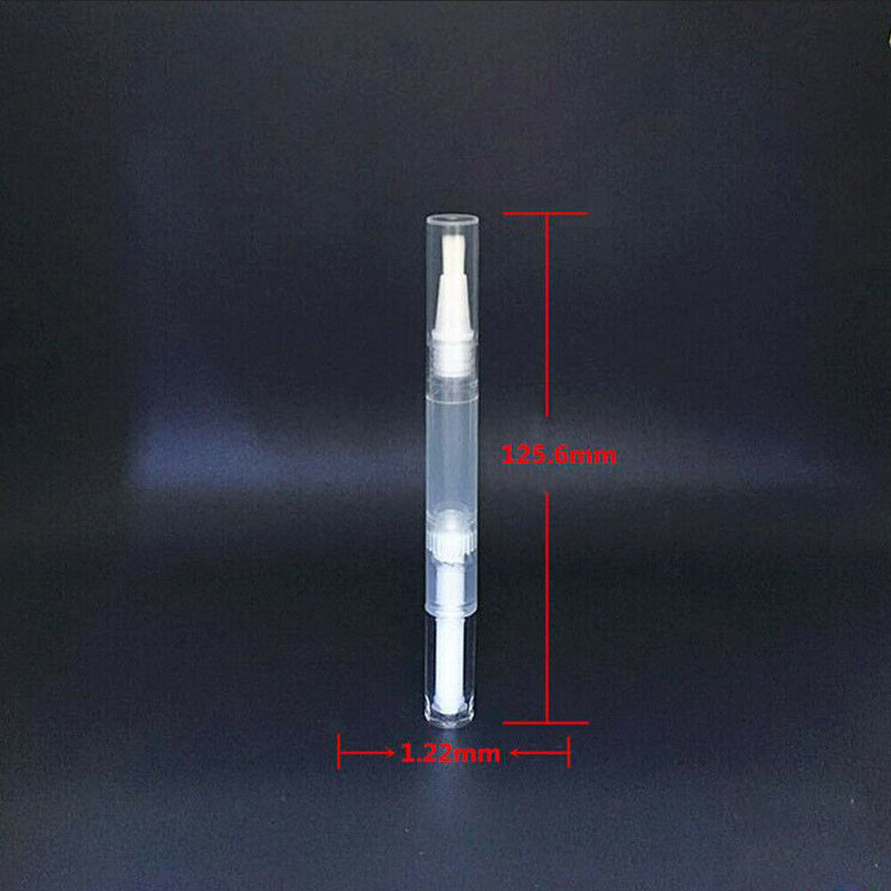 Cuticle Oil Container Empty Twist Pen +Brush End Nail Polish Applicator Tools