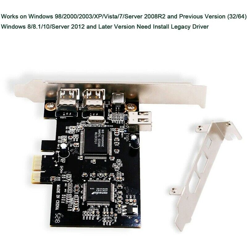 PCIe 3 Ports 1394A Firewire Expansion Card, PCI Express 1X to IEEE 1394 AdapS2C4