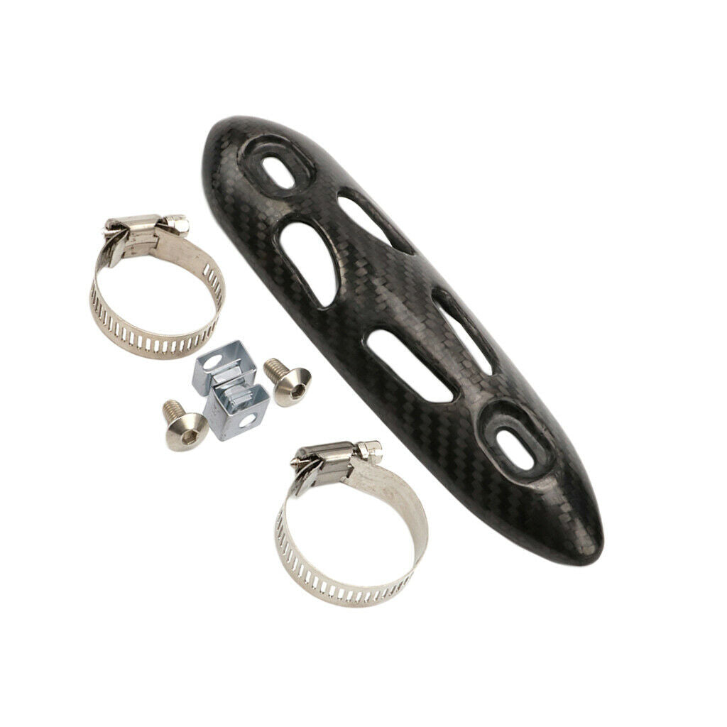 Universal Carbon Fiber Exhaust Silencer Pipe Heat Resistant Protective Case