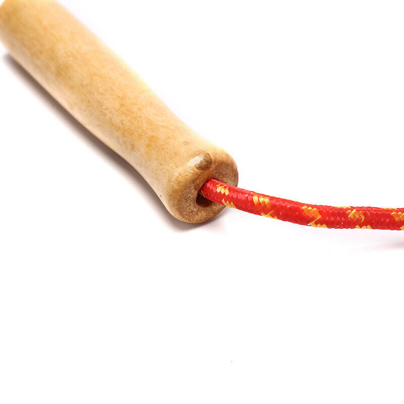 Skipping Rope Practice Jump Wood Grip Handle Kids Fitness Equipment Training_DD