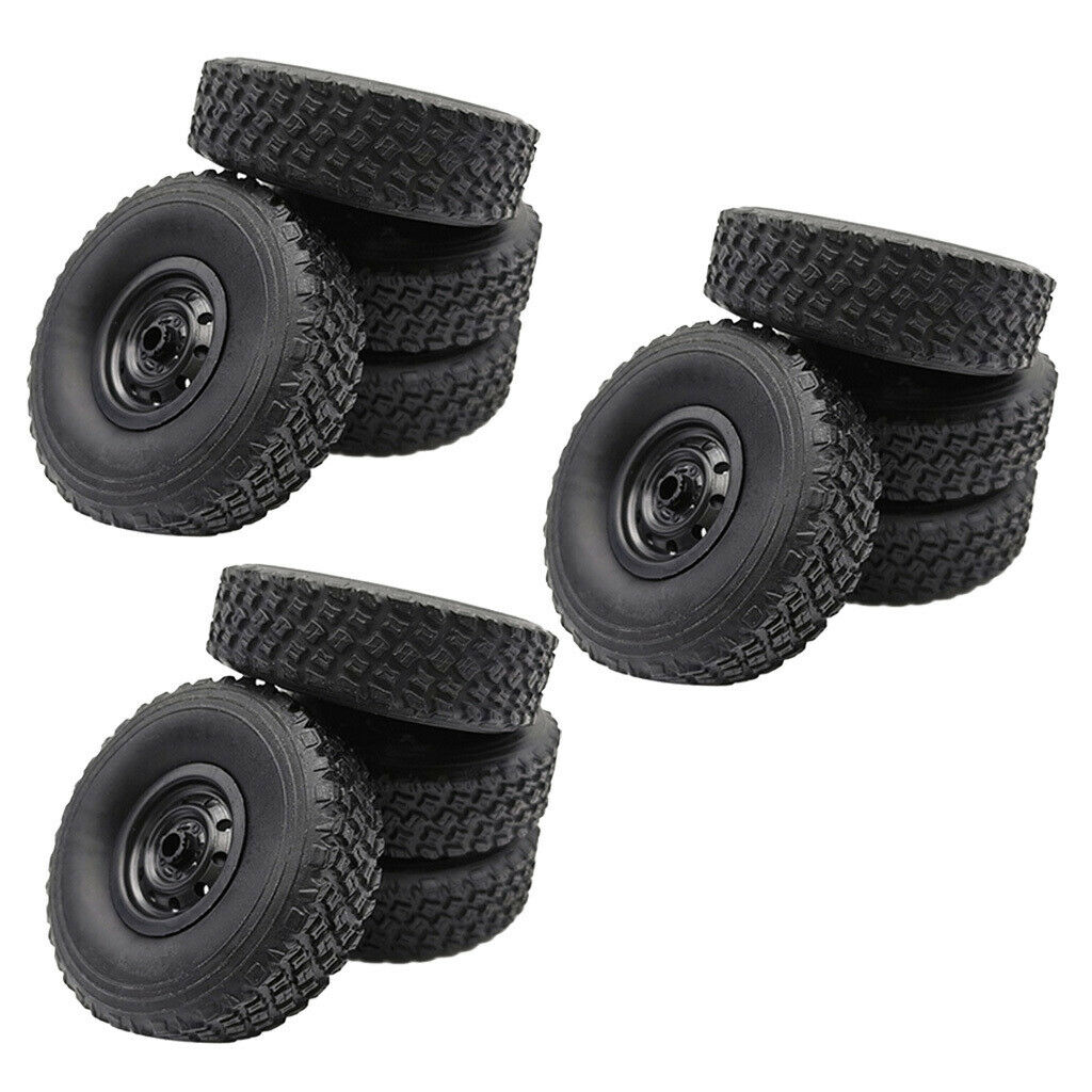 Pack of 12 RC Car Tire for WPL B24 B24K C14 C14K C24 Crawler Spare Parts