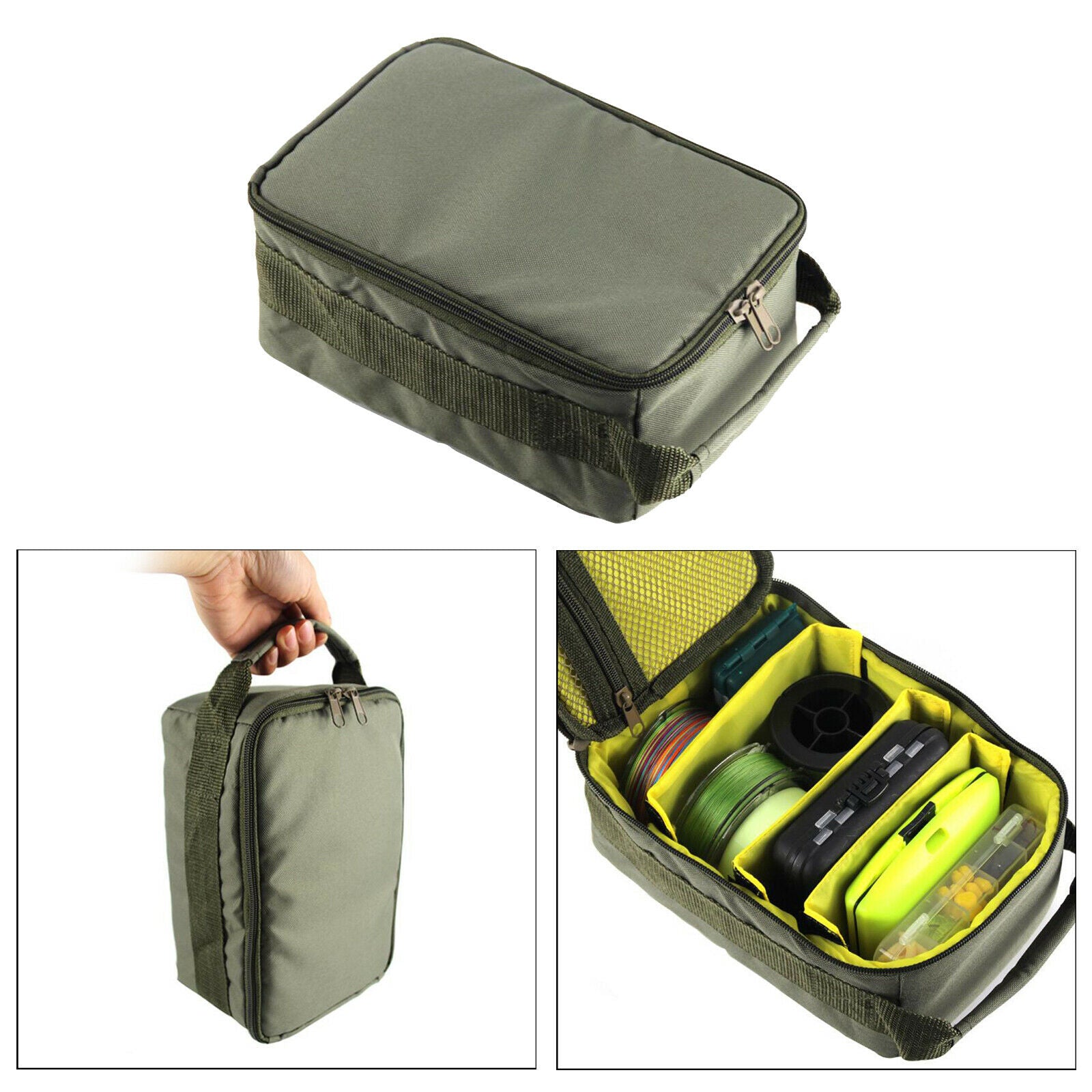 Fishing Reel Storage Bag Fly Tackle Gear Lure Line Organizer Portable Pouch