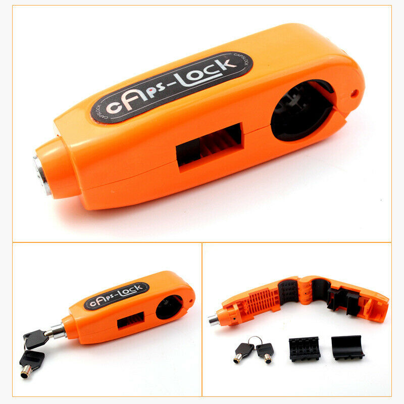 Motorcycle Scooter Handlebar Brake Lock Lever Grip Throttle Security Anti-theft