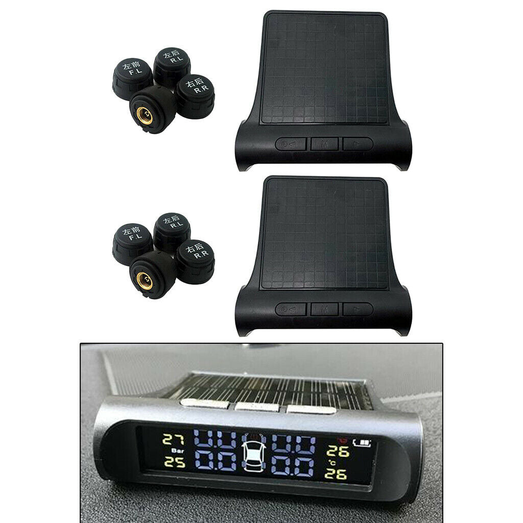 Pack 2 TD1 Auto Car Tire Pressure Monitoring System + External Sensor Kit