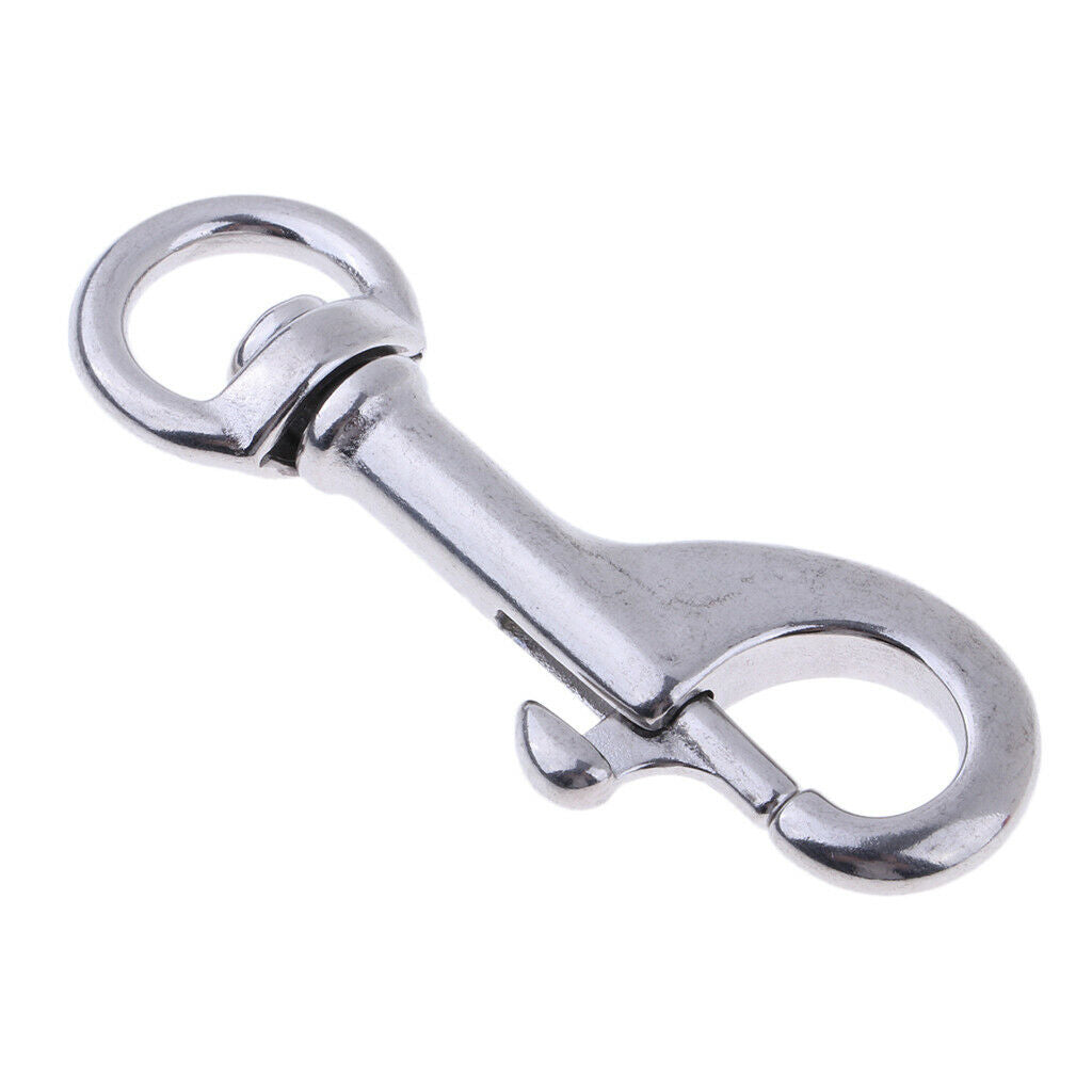 Scuba Diving 316 Stainless Steel Hook Single End  Buckle Metal Clip 68mm