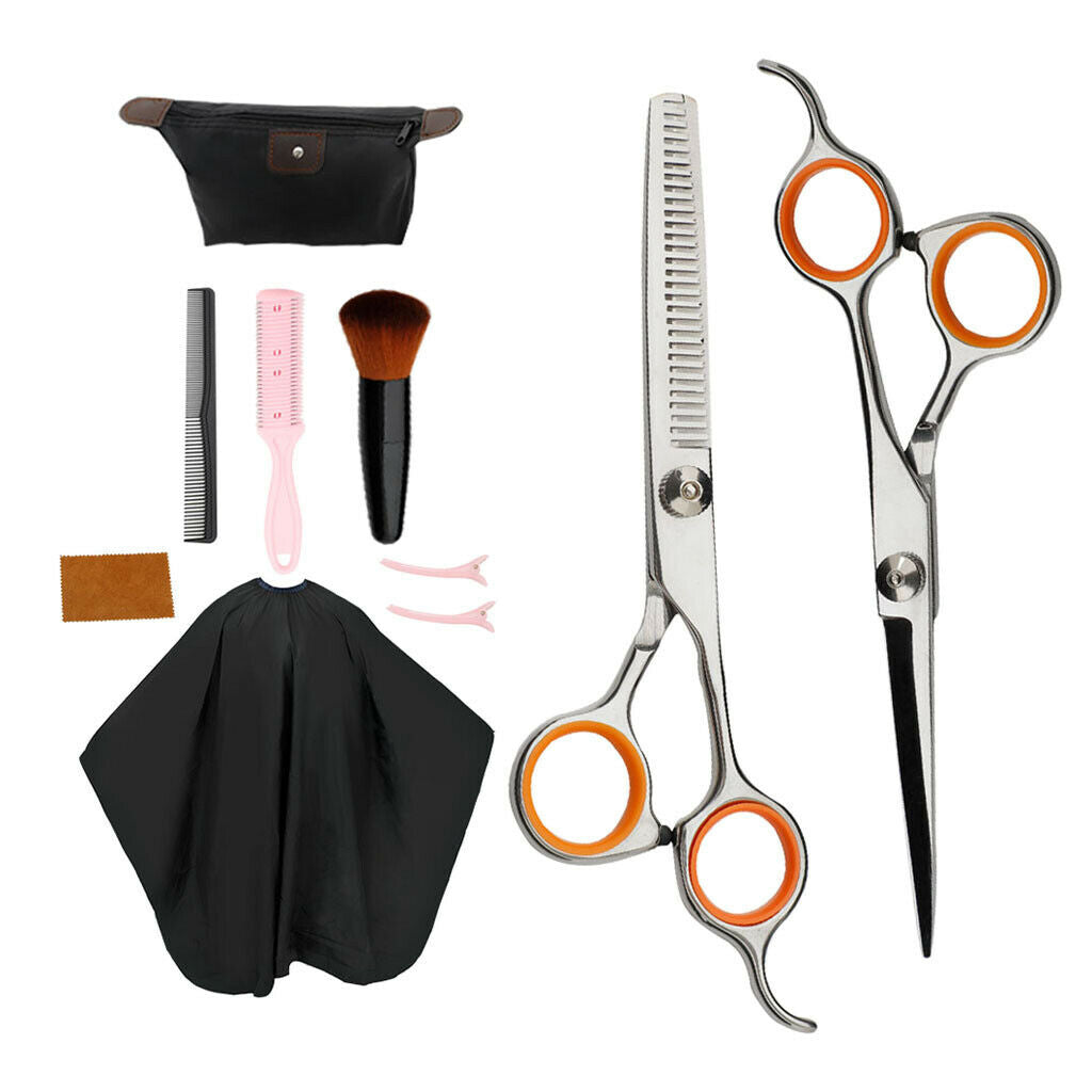 Hair Cutting Scissors Set and Accessories Cutting/Thinning for Men Women A