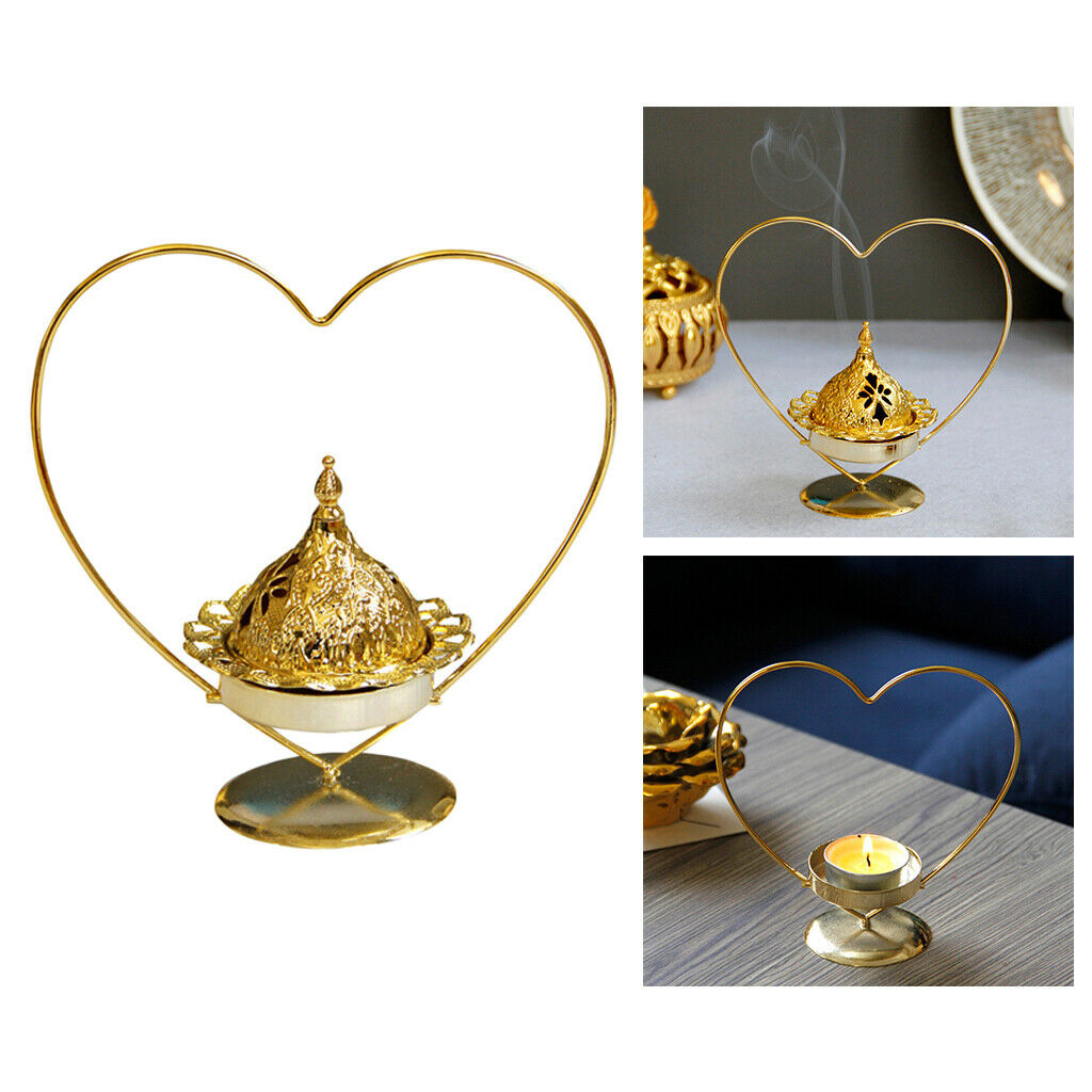 Golden Brass Censer Incense Holder Home Tea House Yoga Studio Decoration