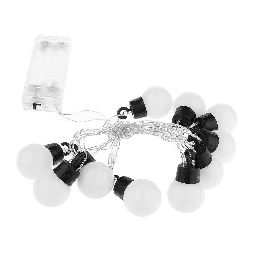 LED Battery Powered Ball Shape String Fairy Light Decoration Lamp White