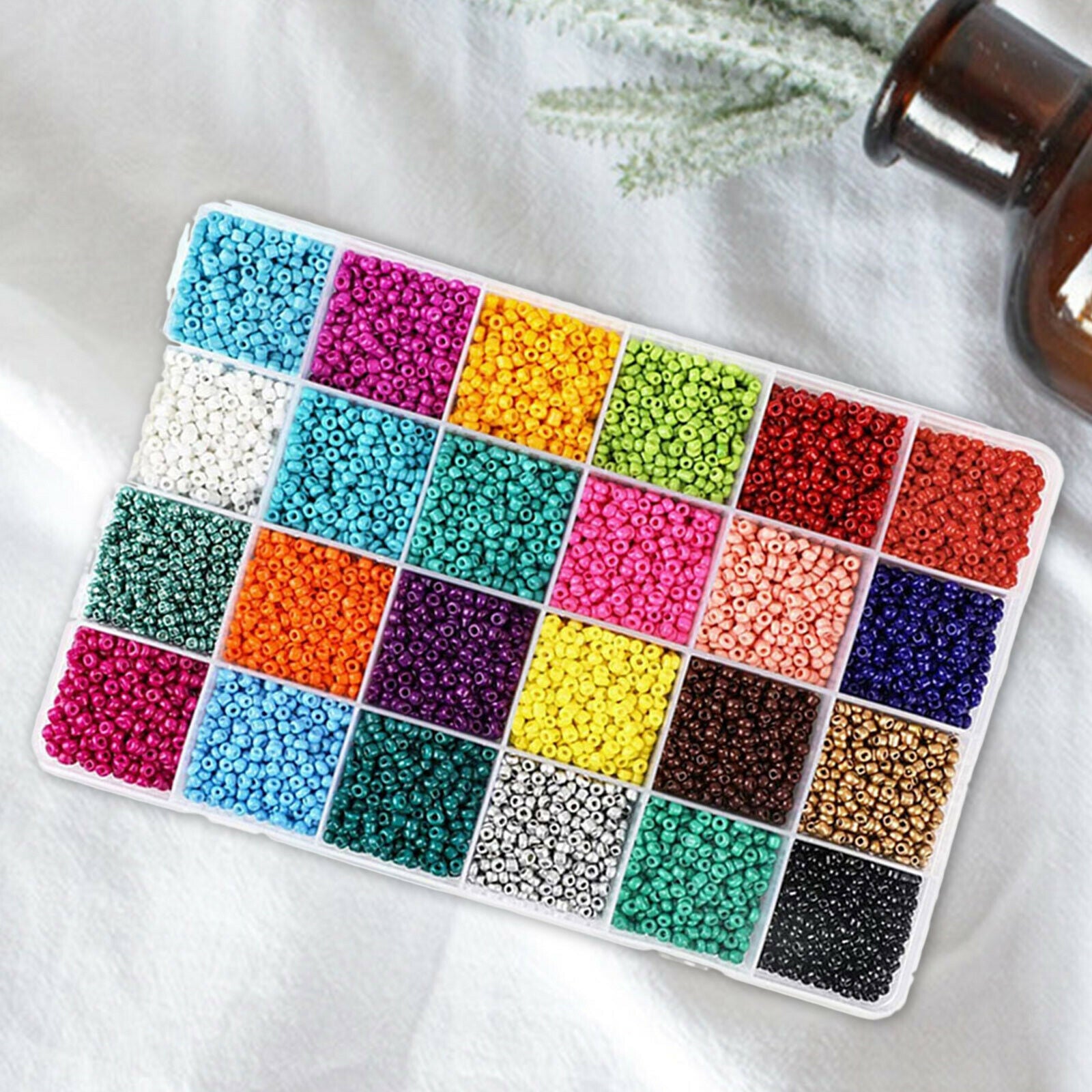 14400pcs Loose Bead Spacer Beads Charms for DIY Jewely Bracelet Making Craft
