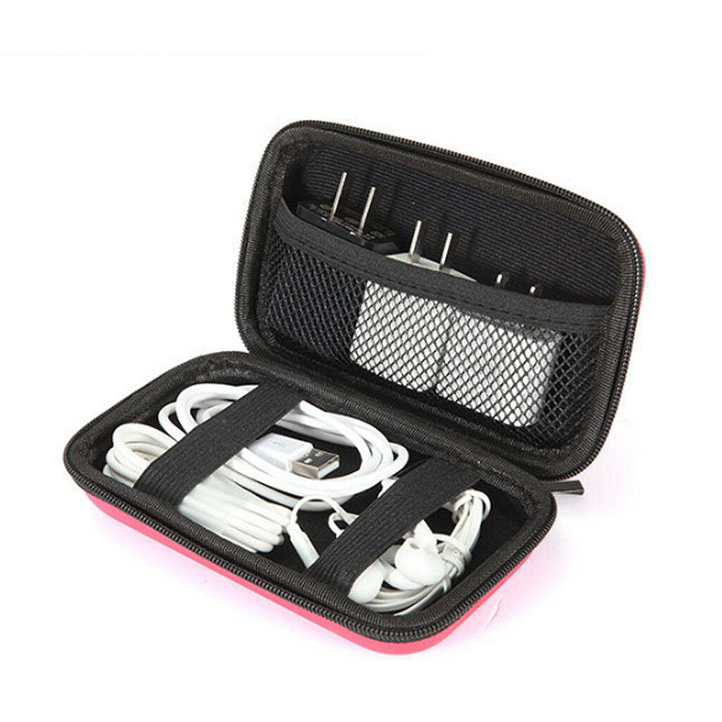 Electronic Products Organizer Case Box for Cable/Wire,Earphone,Adapter Black