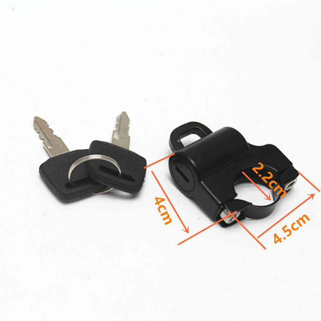 7/8" 22mm Motorcycle Acooters Bike Helmet Lock with 2 Keys Set Useful