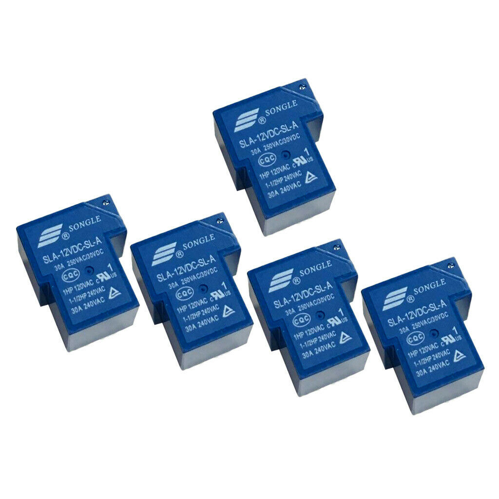 5pcs 24V 1 CH Relay SLA-12VDC-SL-C 250V AC 30V 30A DC 6 pin Workshop