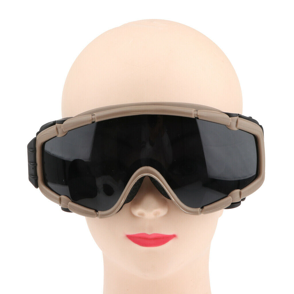 Goggle Glasses Anti Fog Dust Eye Wear Anti UV Rays with Cool Fan Khaki