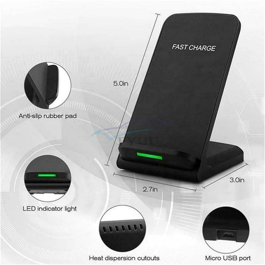 5V/2A 9V/1.67A 100-205KHz ABS&PC Black 10W Wireless Charging Body &Charger Cable