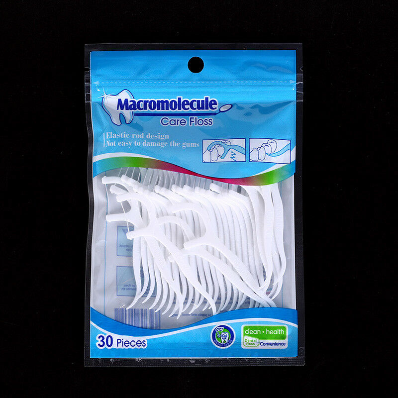 30Pcs/Set Plastic Toothpicks Teeth Cleanings Flossers Whitening Teeth Car.l8