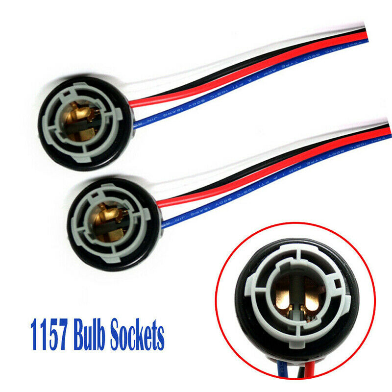 2Pcs 1157 Bulb Socket BAY15D Lamp Holder Adapter Base Connector For Brake.l8