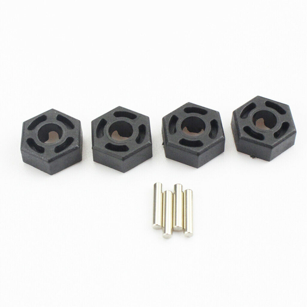 4Pack RC Hex Wheel Hubs & Steel Pins for WLtoys 104001 Vehicles Car Buggy