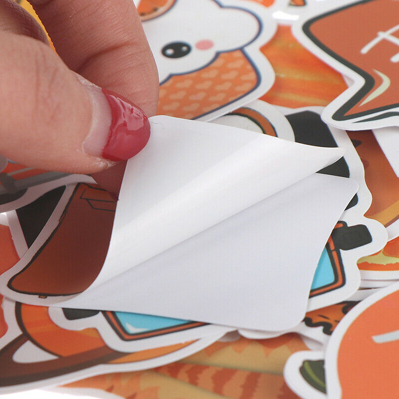 50X Orange Stickers Skateboard Laptop Luggage Guitar Bike Car Bomb Decals_DD