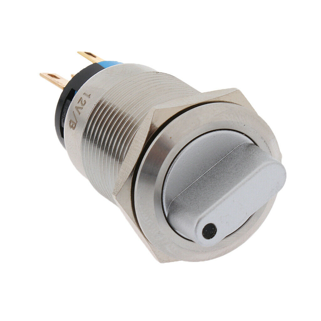19mm Waterproof 2 Position 1NO 1NC Latching Selector Switch