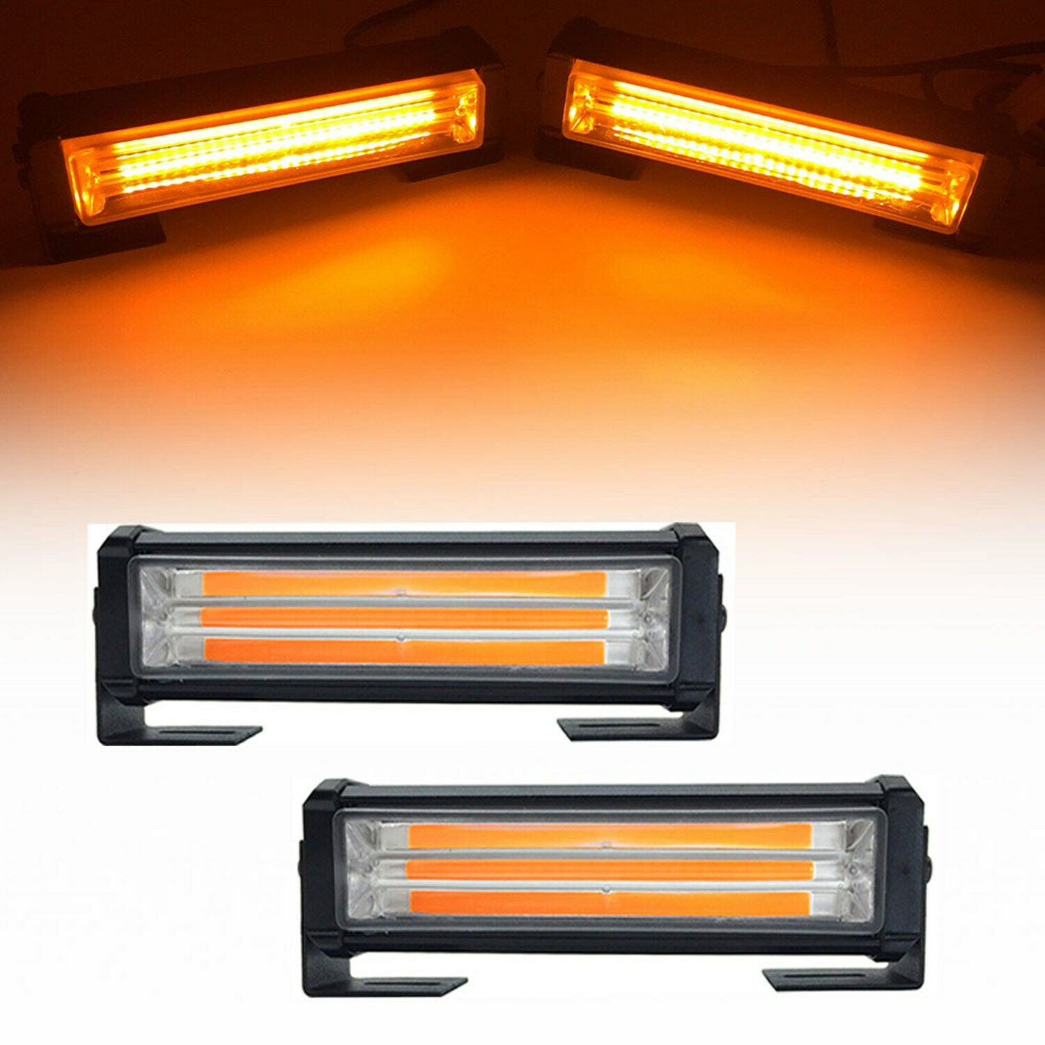 LED COB Car front Grille warning Light Head Mini Strobe Emergency Lightbar DC12V