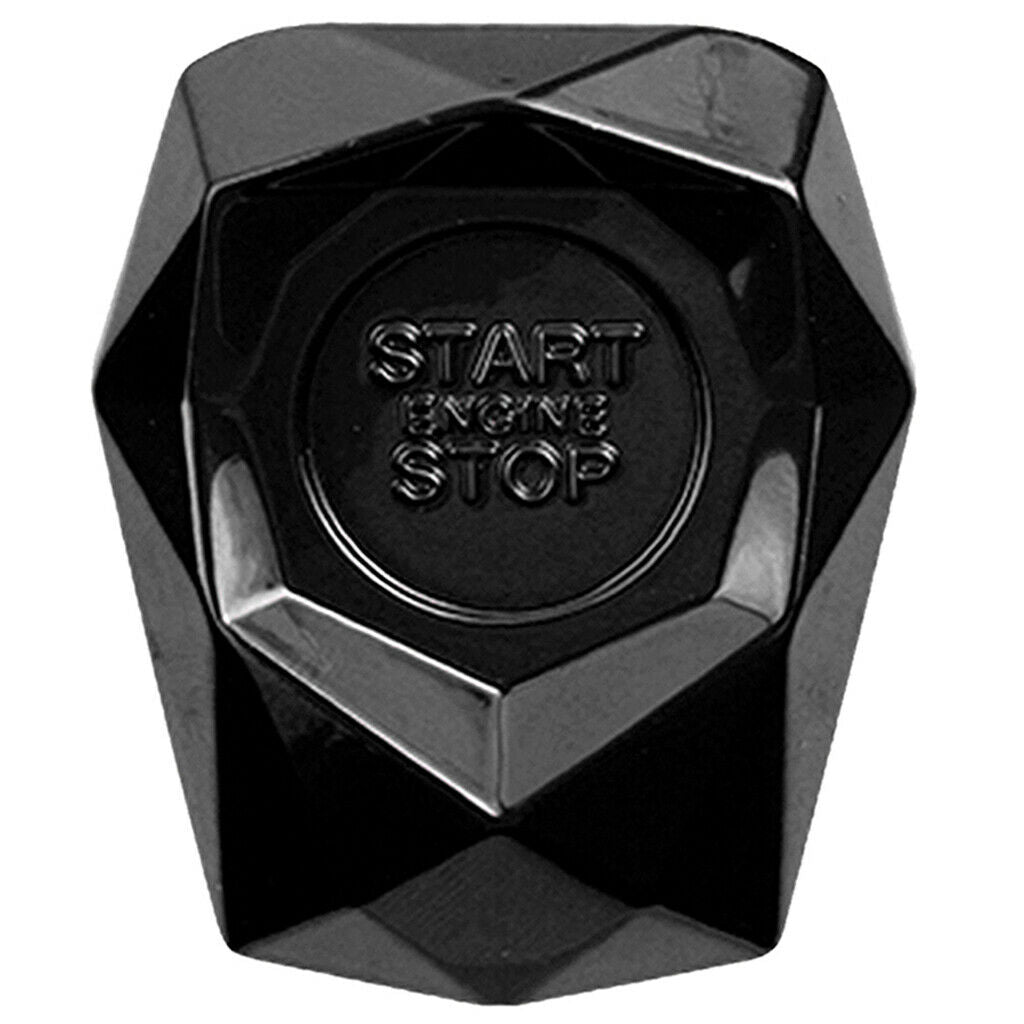 Black Alloy Car Engine Ignition Switch Protective Cover Interior Decorative