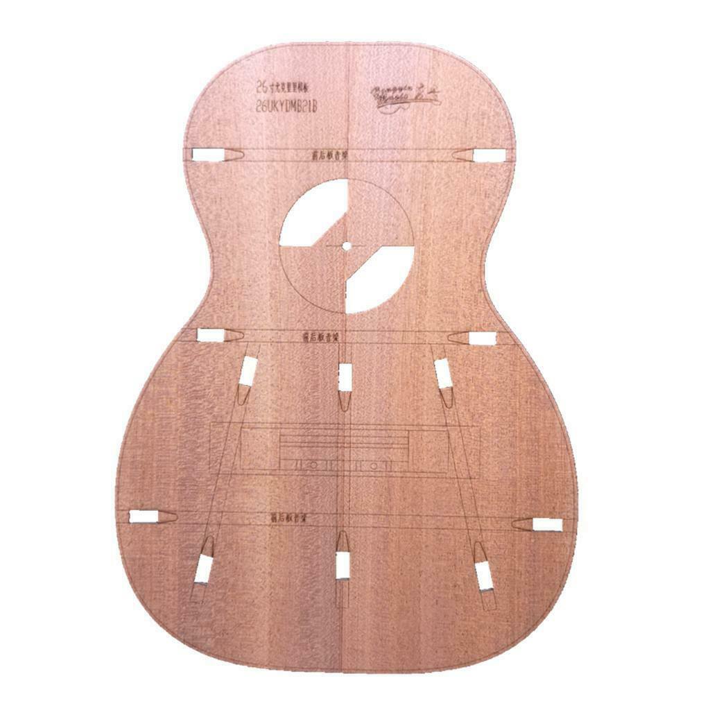DIY Tenor Ukulele Body Layout Template Premium Guitar Barrel Building Templates