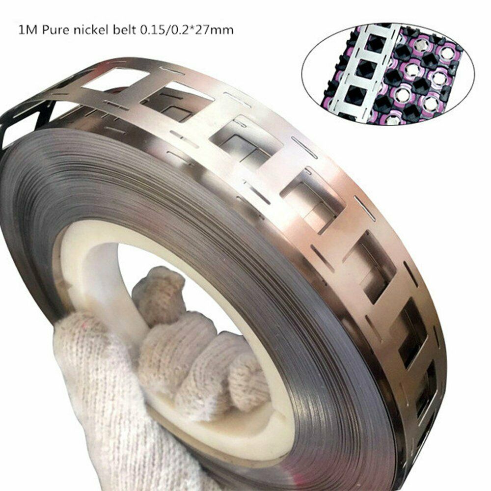 0.15*27mm 10M 2P Pure Nickel Strip for 18650 Battery Spot Welding Tape Ni Plate