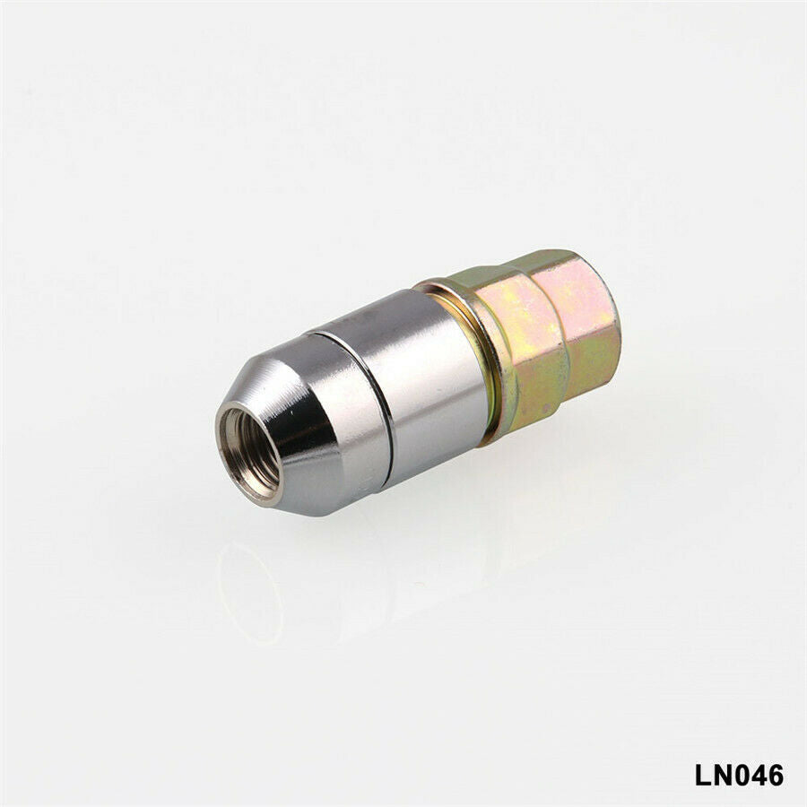 M12x1.5 Alloy Steel Anti Theft Security Lock Nut Wheel Lug Nut 1X Key+4X Locks